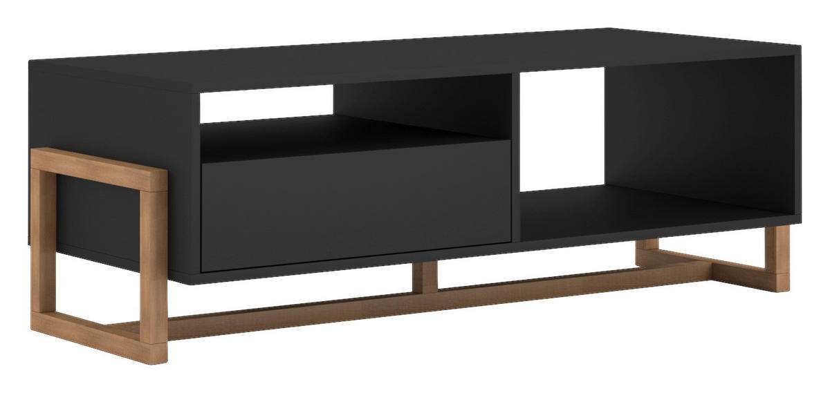 Couchtisch Oslo schwarz Eiche Nachbildung B/H/T: ca. 119,2x41,3x50 cm Oslo - Eiche/schwarz (119,20/41,30/50,00cm) - WIPMEB