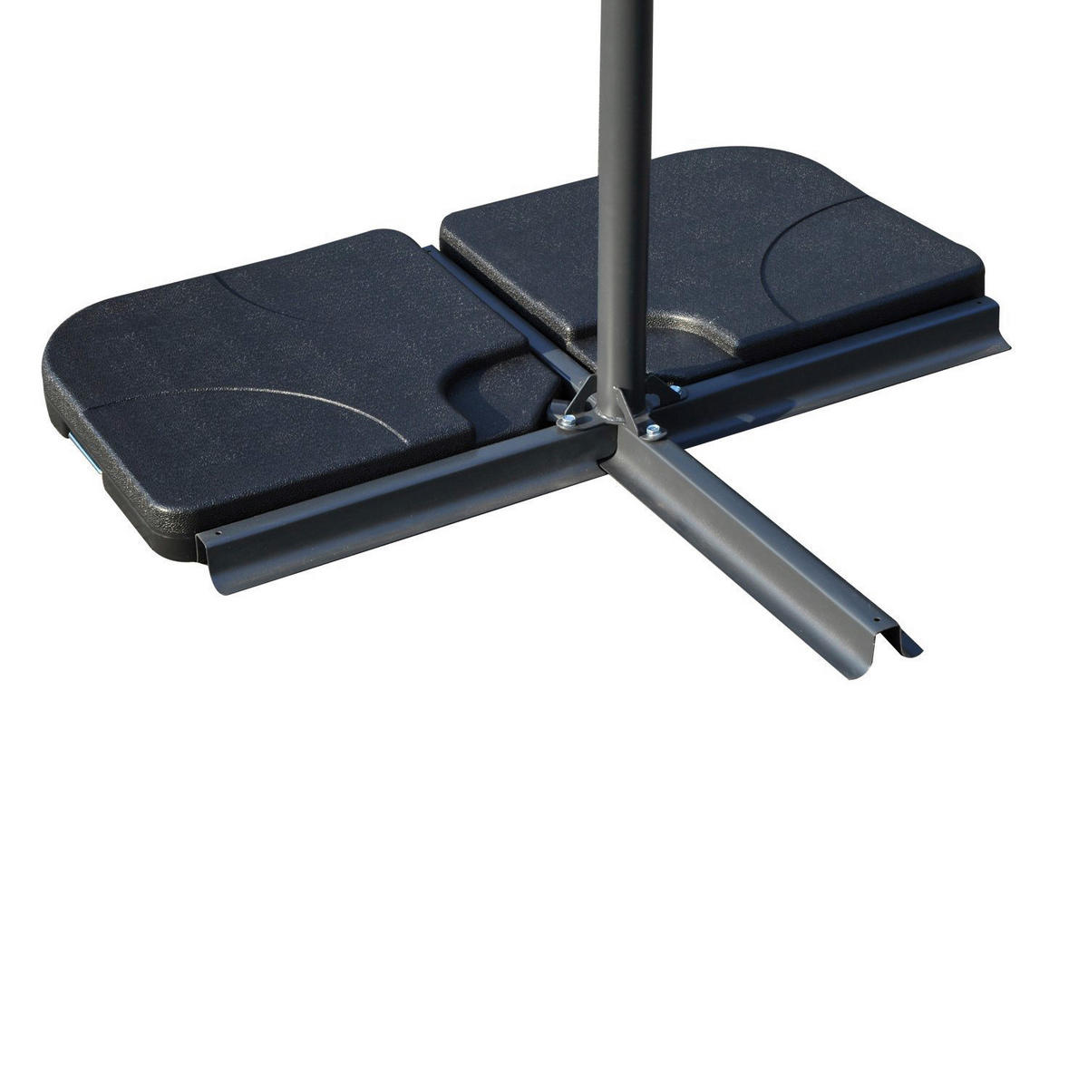Outsunny Behälter schwarz Metall B/H/L: ca. 50x7,5x50 cm Behälter - schwarz (50,00/50,00/7,50cm) - Outsunny