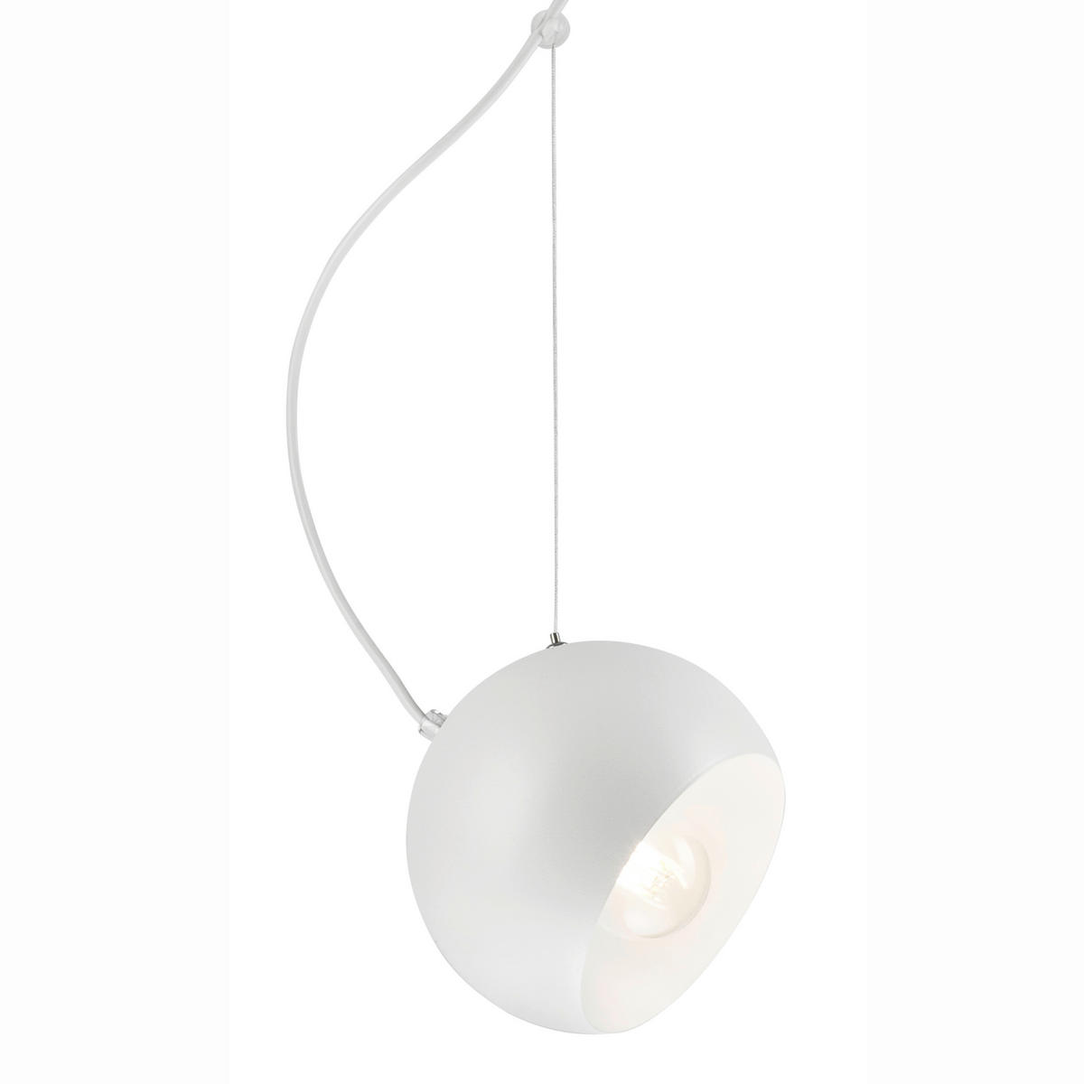 Lamkur Pendelleuchte INEZ 37424 weiß Stahl H/L: ca. 85x17 cm E27 1 Brennstellen Inez - weiß (17,00cm) - Lamkur