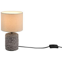 Reality Tischleuchte R50941044 braun weiß Keramik Stoff H/D: ca. 26x15 cm E14 1 Brennstellen Tischleuchte-Keramik_Mala - braun/weiß (15,00/26,00cm) - Reality
