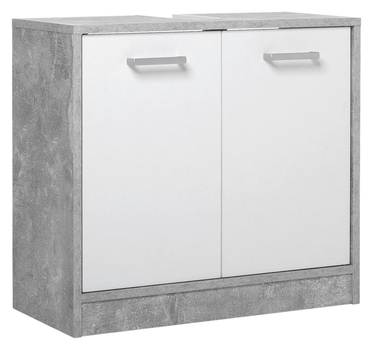 Bad-Set Madeira Beton Optik weiß B/H/T: ca. 123x76,5x28 cm Madeira - weiß (123,00/76,50/28,00cm)