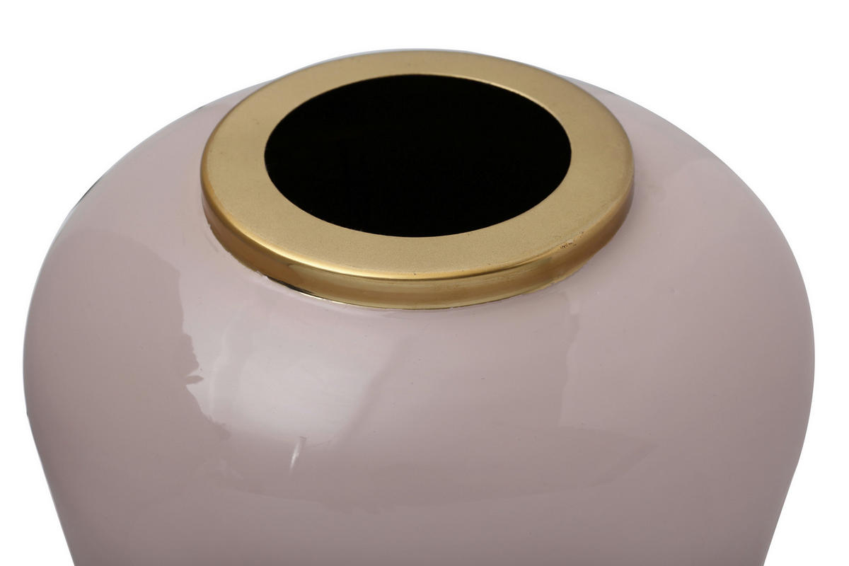 360Living Bodenvase Art Deco 190 altrosa Eisen B/H/T: ca. 30x91x30 cm Art Deco 190 - gold/altrosa (30,00/91,00/30,00cm) - 360Living