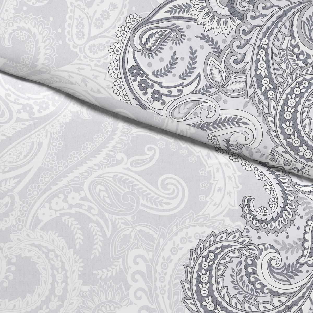 Baumwoll Bettwäsche Renforce Bettwäsche_Renforce Ornamente - grau (155,00/220,00cm)