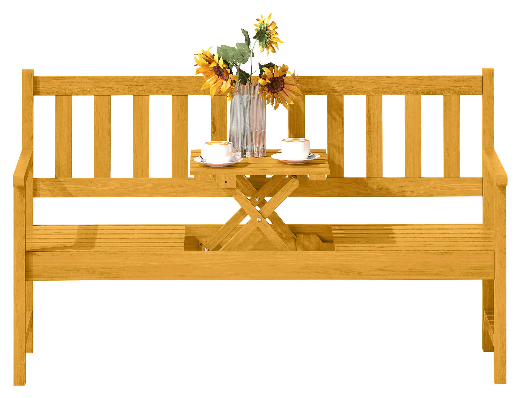 Outsunny Gartenbank Gartenbank - taupe (149,00/56,50/89,00cm) - Outsunny