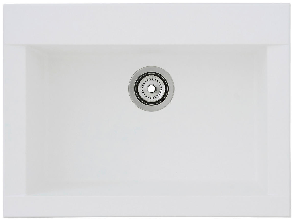 Respekta Einbauspüle Ohio 66 x 50 W weiß Mineralite B/H/T: ca. 66x21x50 cm Ohio 66 x 50 W - weiß (66,00/21,00/50,00cm) - Respekta