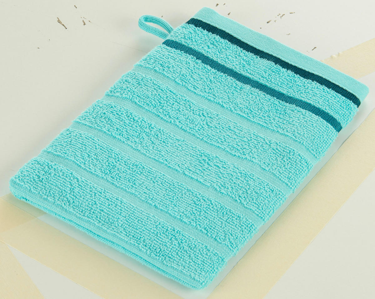 oh cosy Waschhandschuh Marta Marta - türkis (16,00/22,00cm) - oh cosy