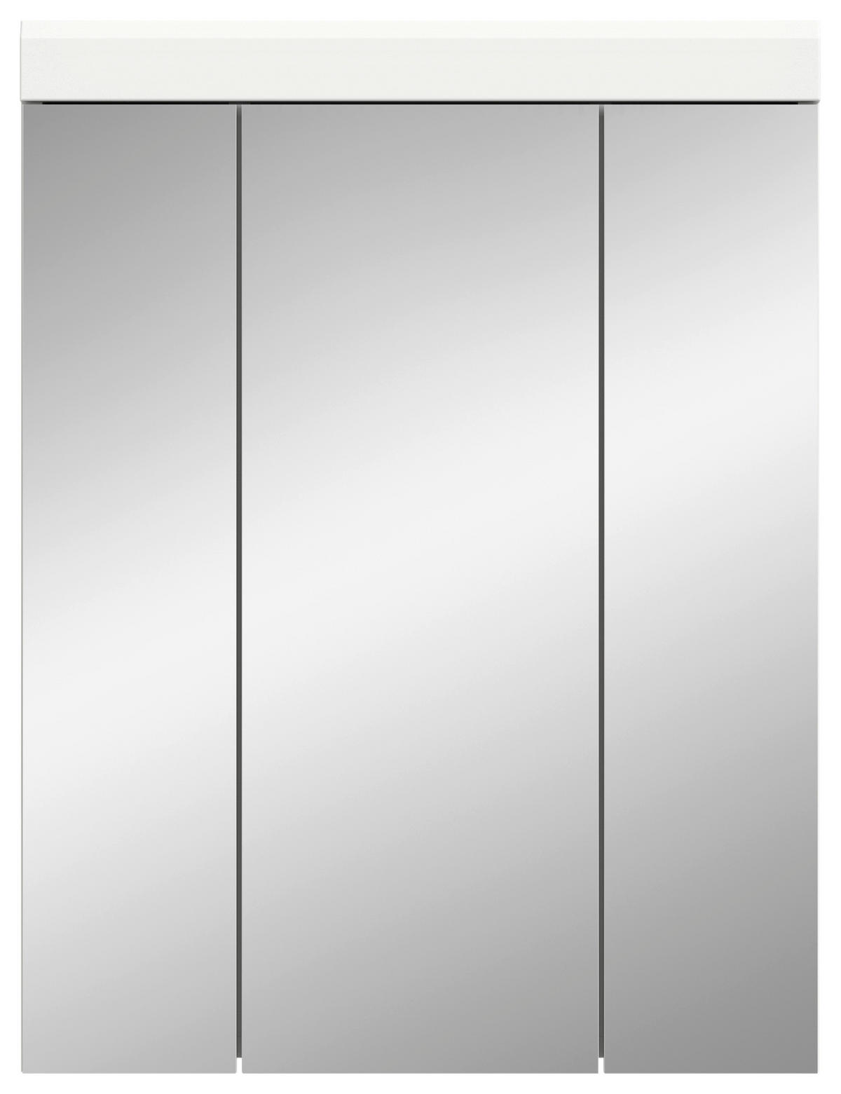 Spiegelschrank Scout weiß weiß Hochglanz B/H/T: ca. 60x79x18 cm Scout - weiß (60,00/79,00/18,00cm) - xonox.home