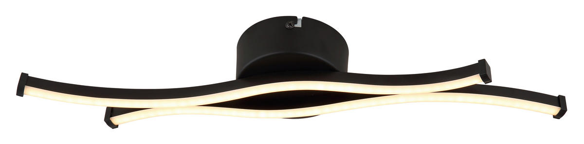 GLOBO LED-Deckenleuchte schwarz Aluminium Metall B/H/T: ca. 10x5,6x47,6 cm 1 Brennstellen BOYD - schwarz (10,00/5,60/47,60cm) - GLOBO