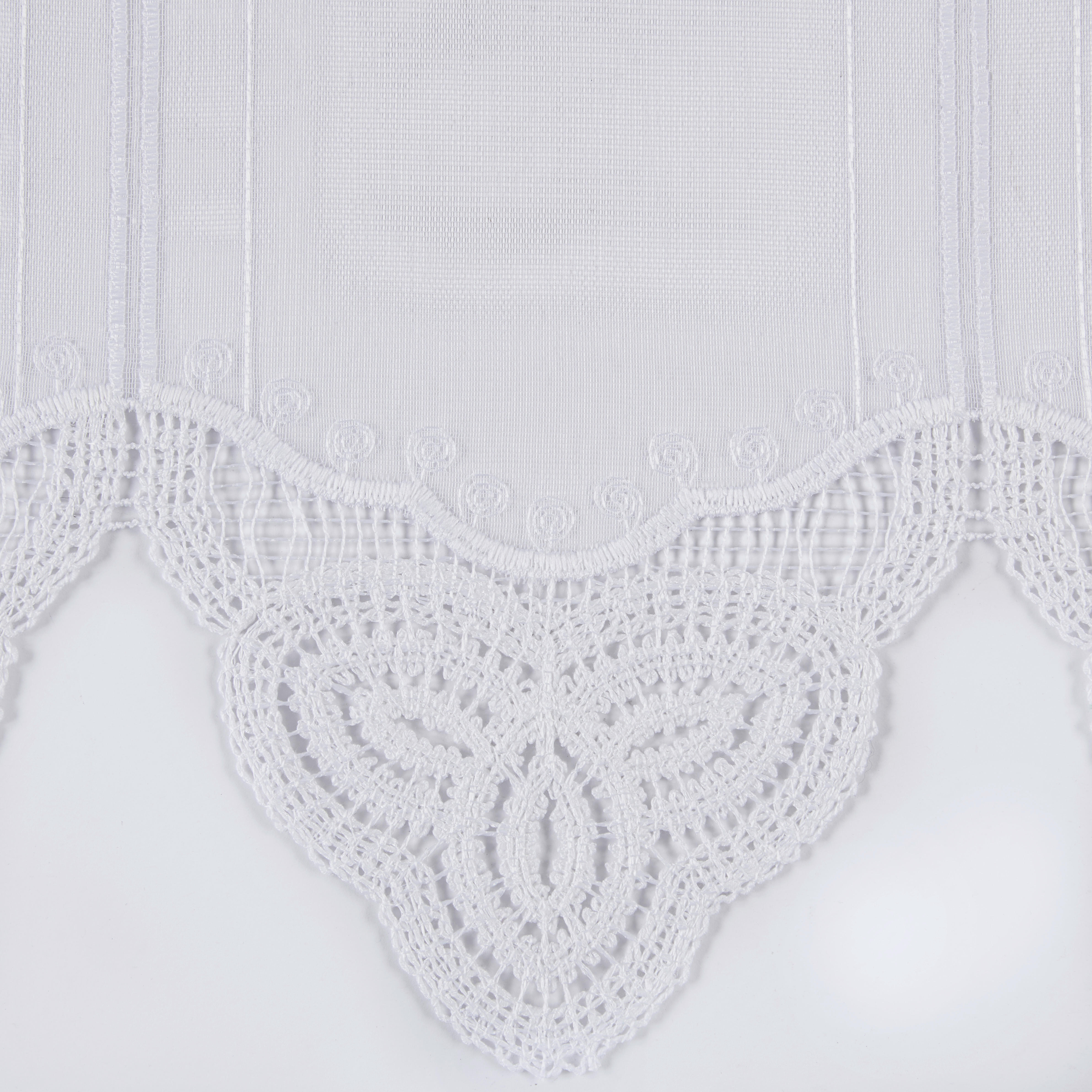 Scheibengardinen-Meterware Isla reinweiß H: ca. 45 cm Isla - reinweiß (45,00cm)