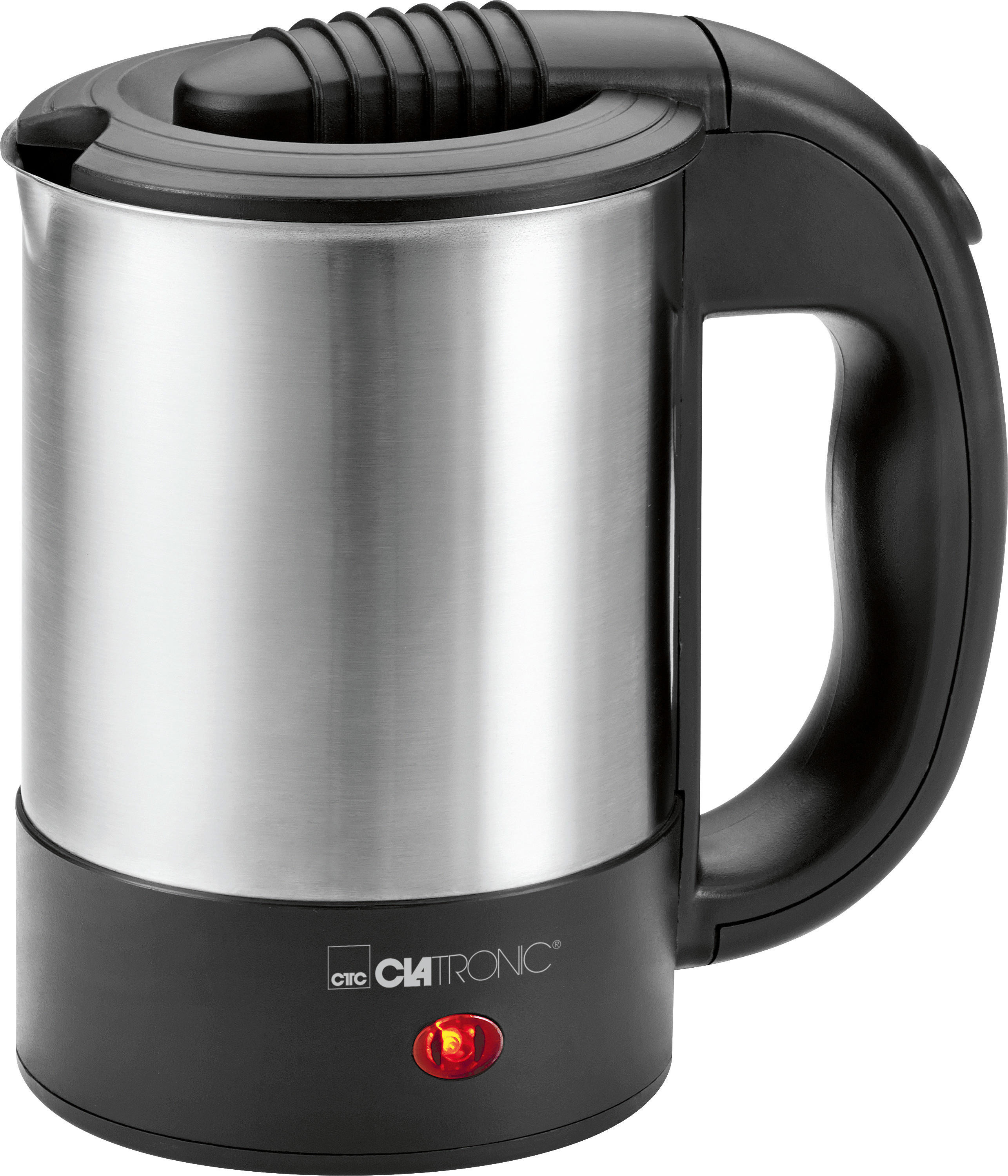 CLATRONIC Wasserkocher WKR 3624 schwarz Kunststoff Edelstahl ca. 0,5 l Reisewasserkocher - schwarz (500ml) - CLATRONIC