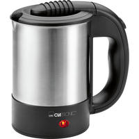 CLATRONIC Wasserkocher WKR 3624 schwarz Kunststoff Edelstahl ca. 0,5 l Reisewasserkocher - schwarz (500ml) - CLATRONIC