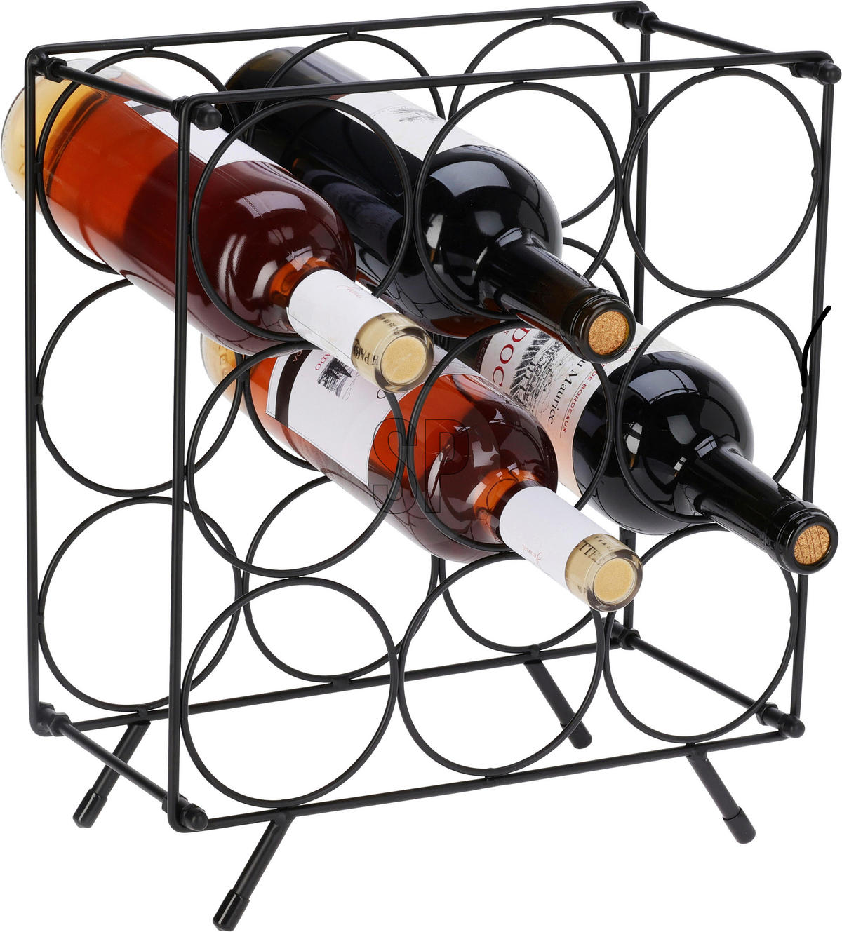 Weinregal schwarz Eisen B/H/L: ca. 32,5x3,5x37 cm Weinregal - schwarz (37,00/32,50/3,50cm)