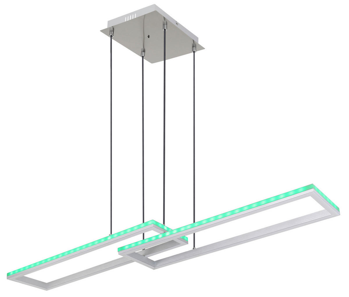 GLOBO LED-Pendelleuchte Salmos 67209-45H Silbergrau Aluminium Kunststoff B/H: ca. 120x26 cm Salmos - Silbergrau (120,00/26,00cm) - GLOBO