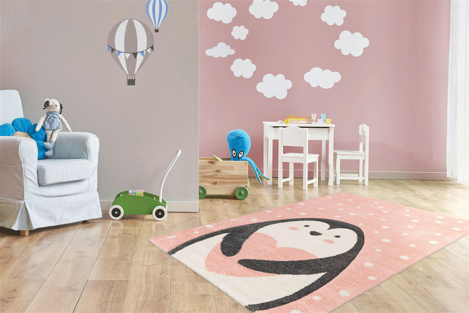 Kayoom Kurzflorteppich Australia - Gidya rosa B/H/L: ca. 80x1,6x150 cm Australia - Gidya - rosa (150,00/80,00/1,60cm) - Kayoom