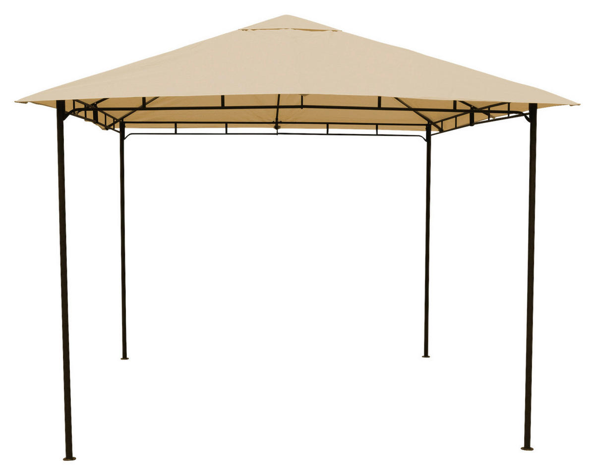Grasekamp Pavillon Rimini Flex beige Stahl B/H/L: ca. 300x263x300 cm Rimini Flex - beige (300,00/300,00/263,00cm) - Grasekamp