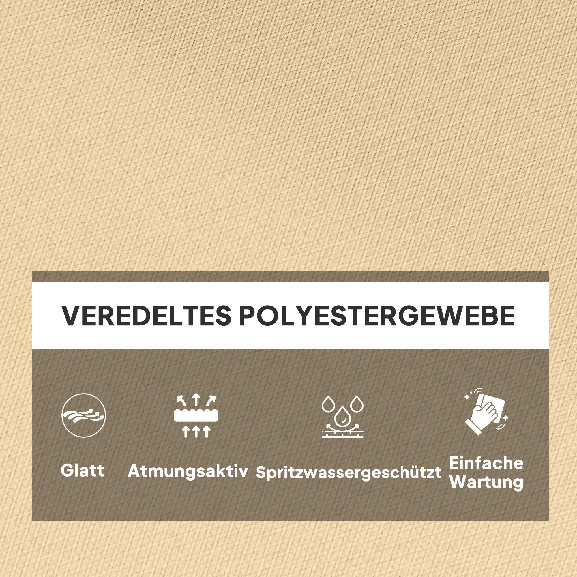 Thumbnail - Outsunny Sitzkissen beige Schaumstoff B/H/L: ca. 100x8x120 cm