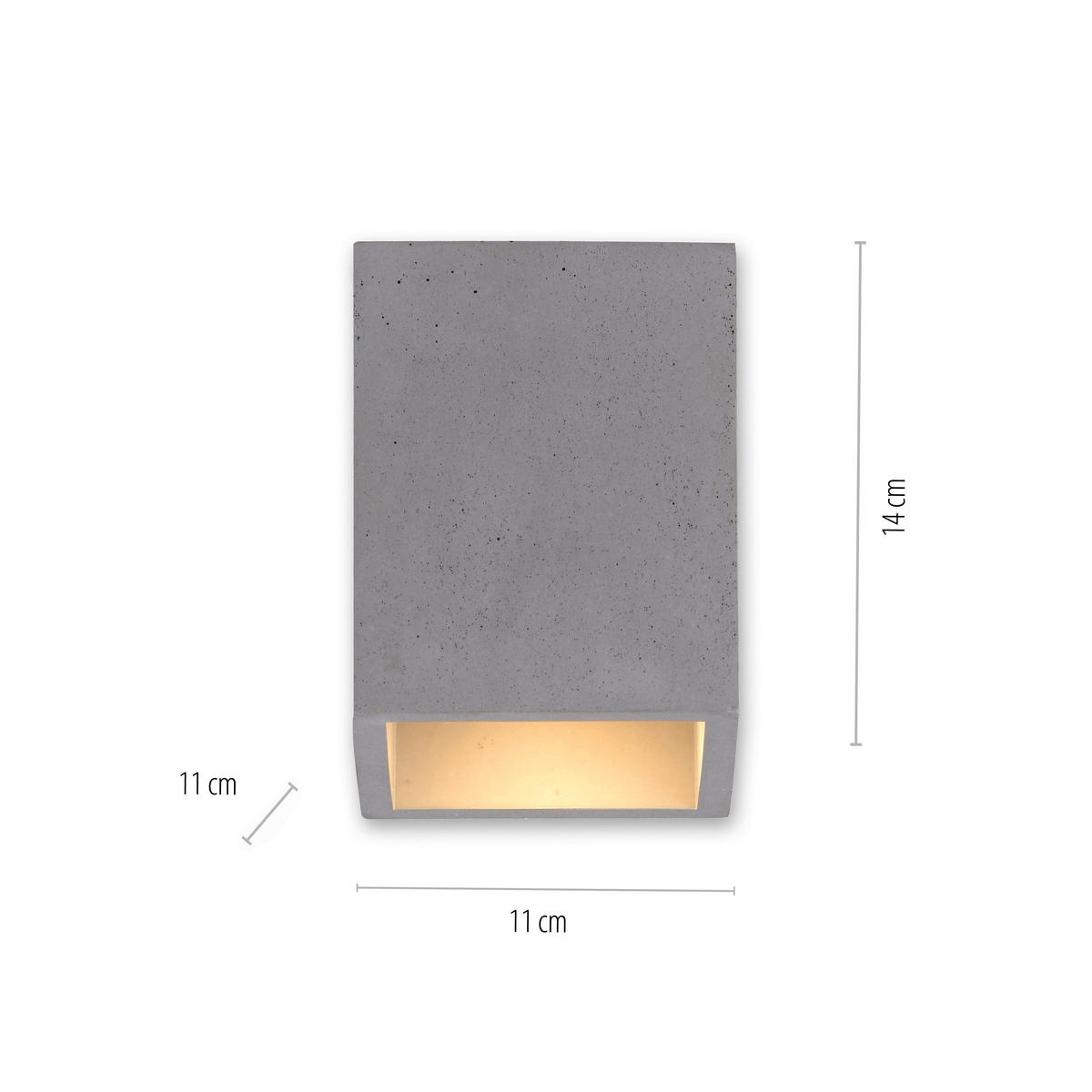 Paul Neuhaus Deckenleuchte ETON 6161-22 grau Eisen Beton B/H: ca. 11x14 cm GU10 1 Brennstellen ETON - grau (11,00/14,00cm) - Paul Neuhaus