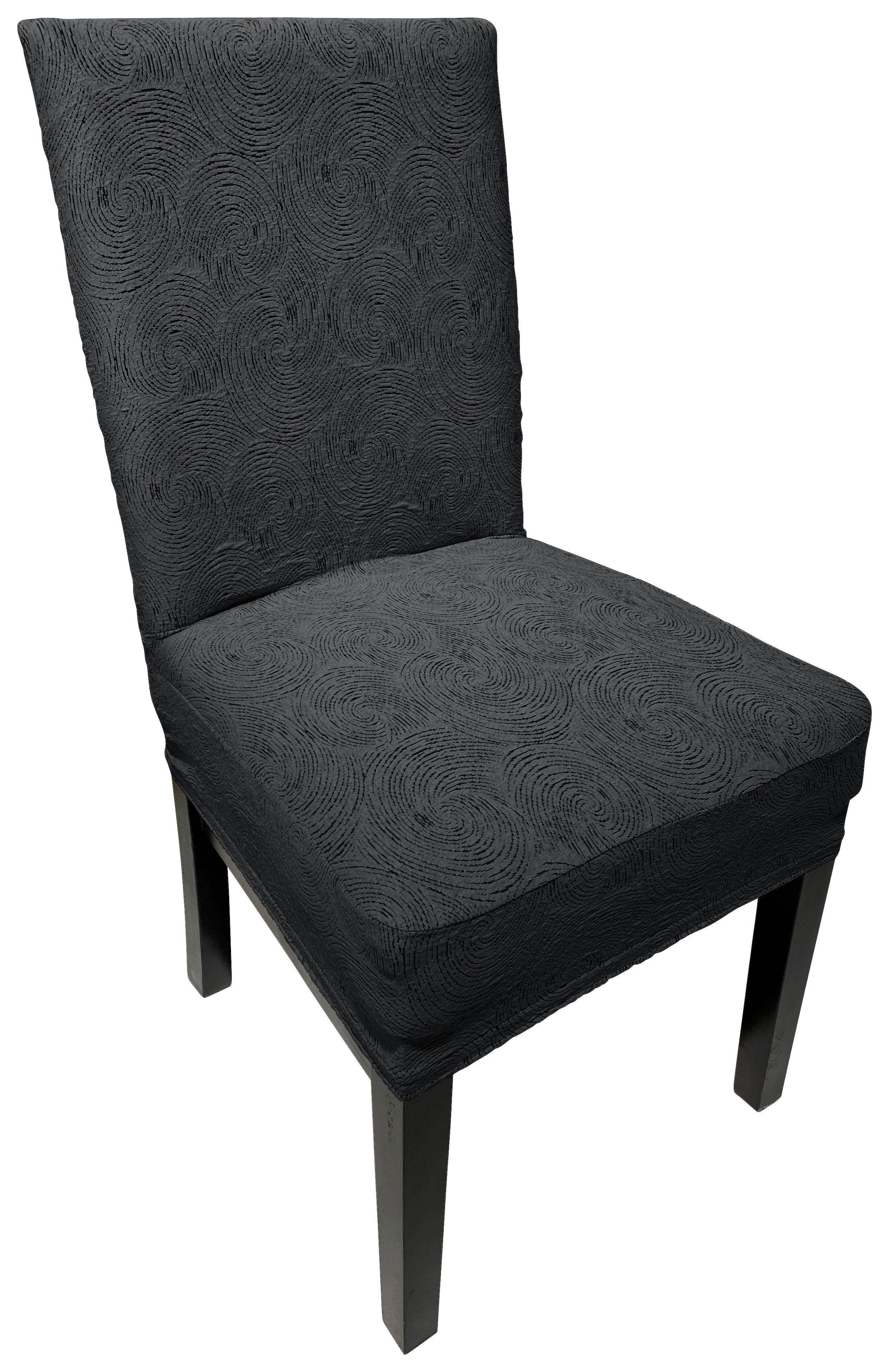 Stuhlhusse Stuhlhusse_Jacquard_Wirbel 40x45x65 - anthrazit (45,00/40,00/65,00cm)