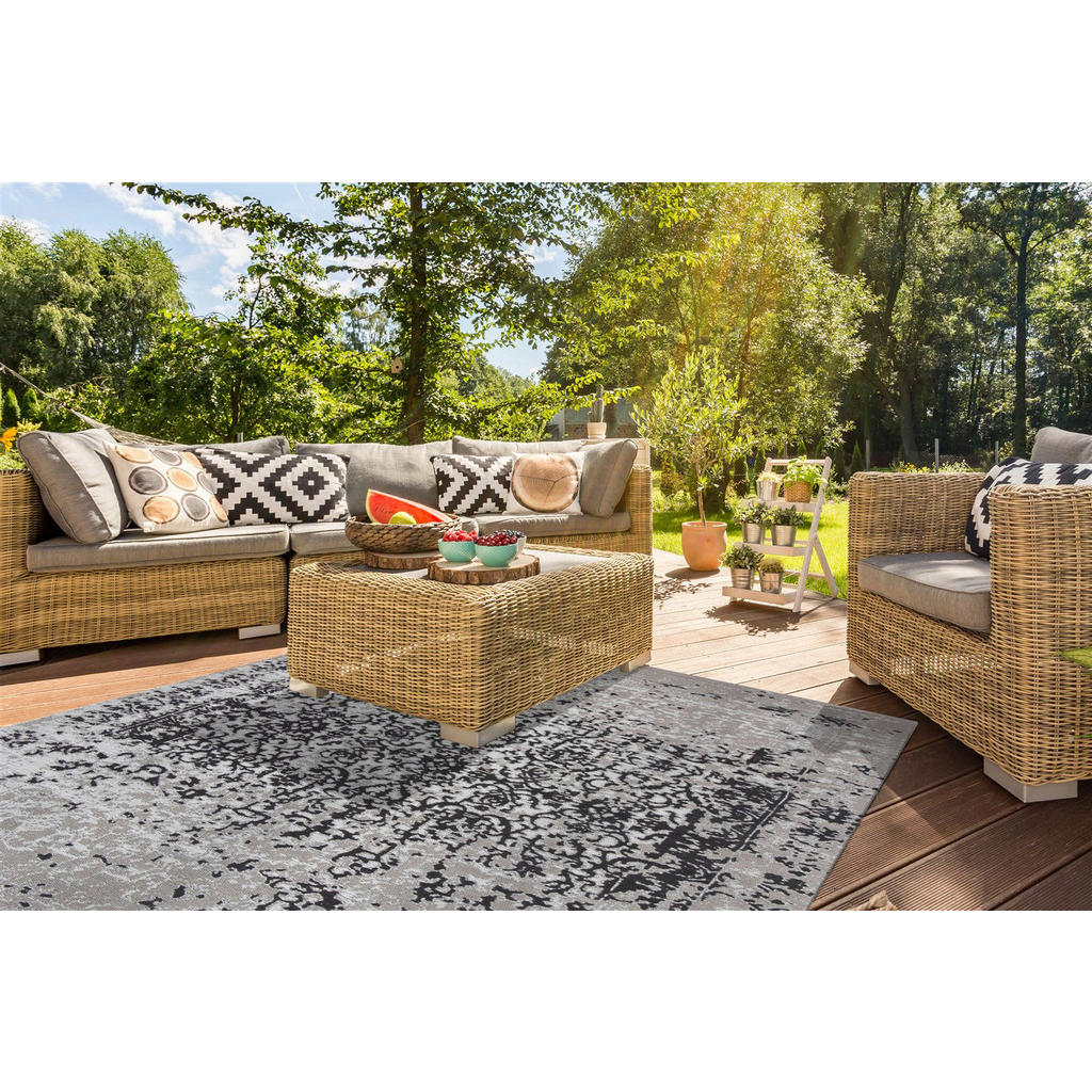 Thumbnail - Kayoom Flachgewebeteppich Sunny 310 schwarz B/L: ca. 80x150 cm