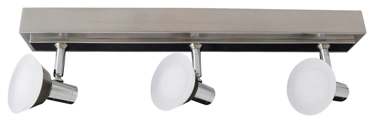 Näve Leuchten Spotleuchte 1226842 Chrom Glas Metall B/H/T: ca. 7,3x13,7x46 cm 3 Brennstellen Jericho - Chrom (7,30/13,70/46,00cm) - Näve Leuchten