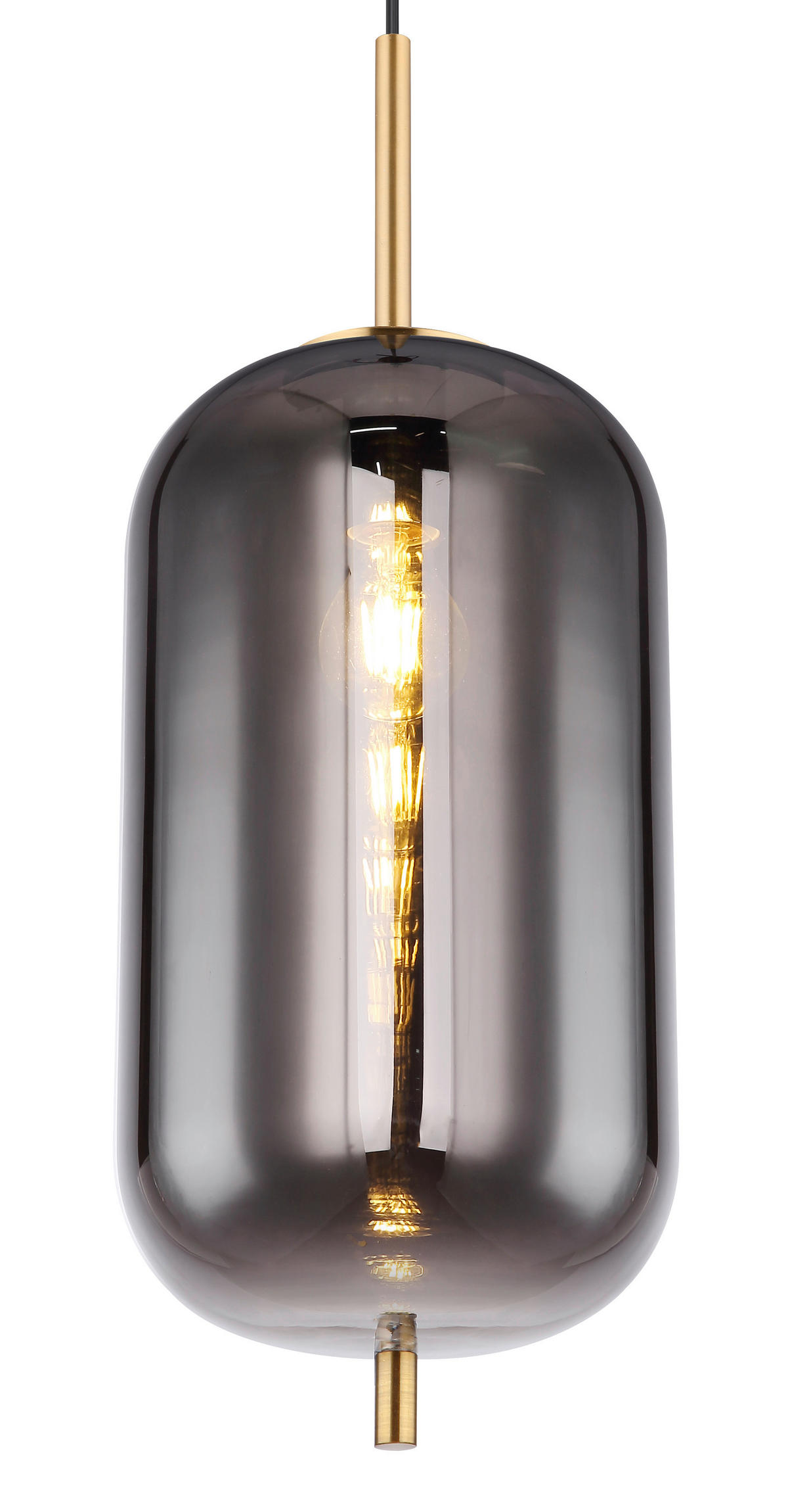 GLOBO Pendelleuchte messing Glas Metall H/D: ca. 120x22 cm 1.0 Brennstellen 15345H2MM - messing (22,00/120,00cm) - GLOBO