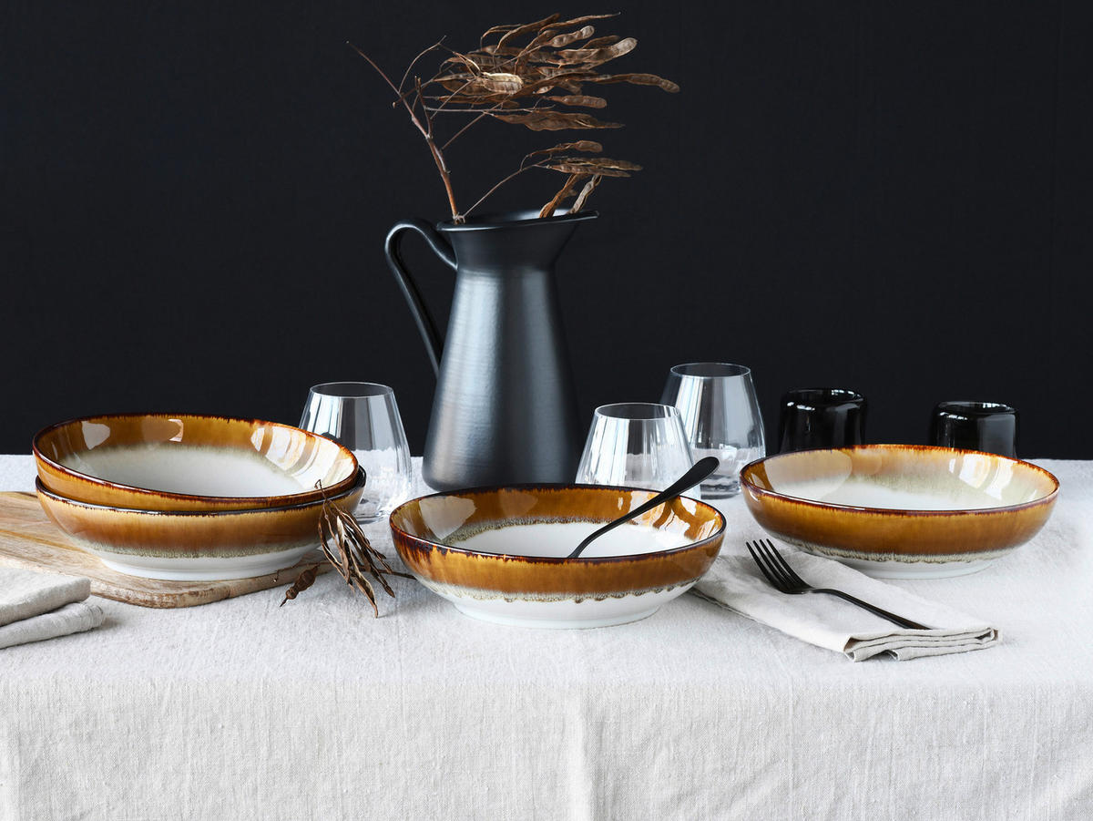 CreaTable Schüssel-Set Cascade braun Steinzeug Cascade - braun - CreaTable