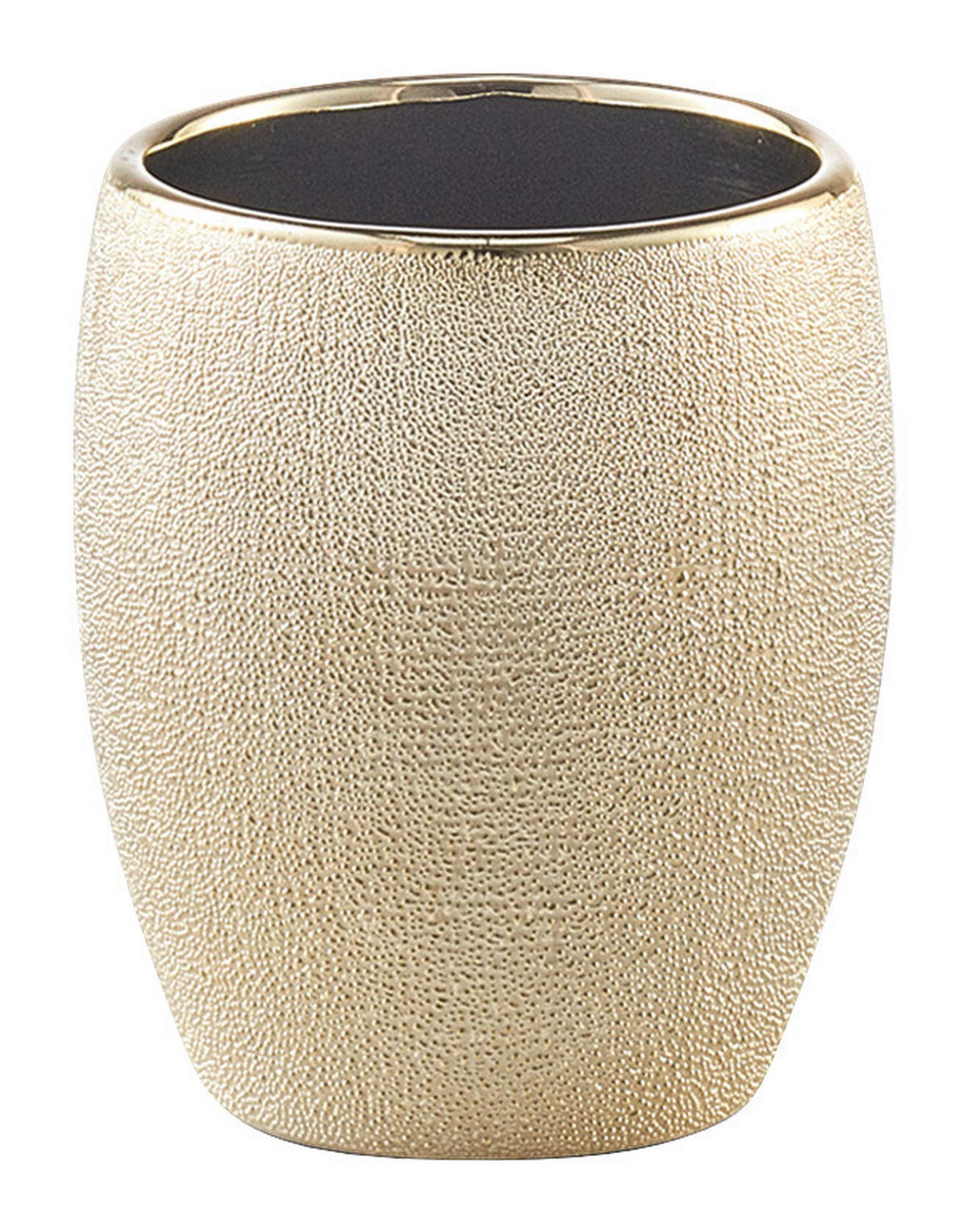 Zahnputzbecher Glitter gold Steinzeug B/H/L: ca. 8x10x8 cm Glitter - gold (8,00/8,00/10,00cm) - Zeller