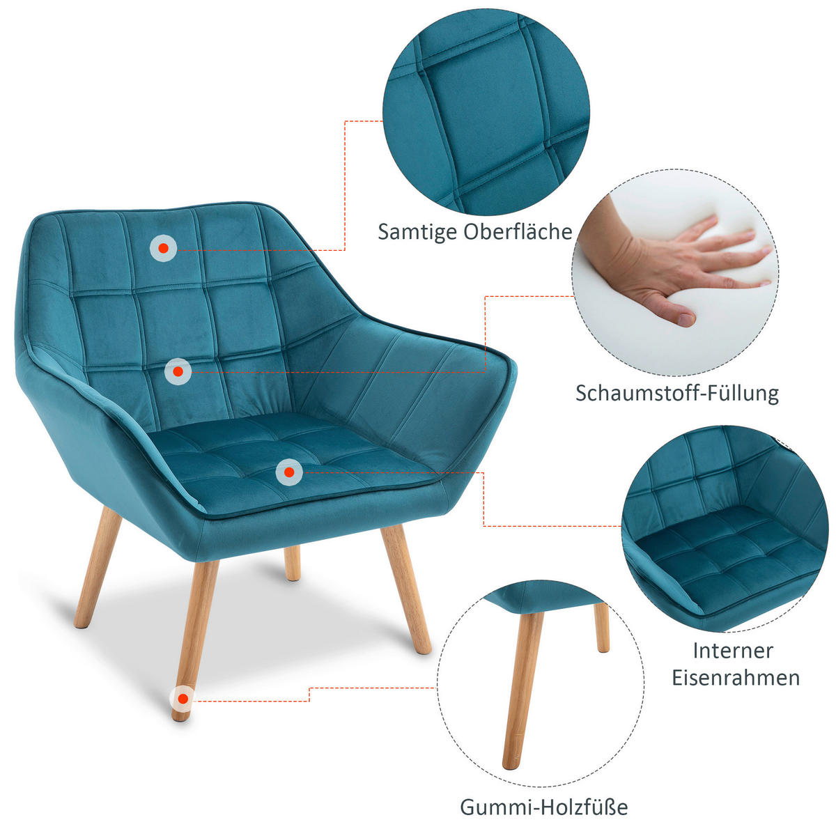 HOMCOM Sessel 833-799 833-799 - HOMCOM