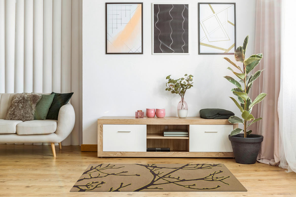 Arte Espina Kurzflorteppich Living Mat 57 sand B/L: ca. 64x168 cm Living Mat 57 - braun/sand (64,00/168,00cm) - Arte Espina