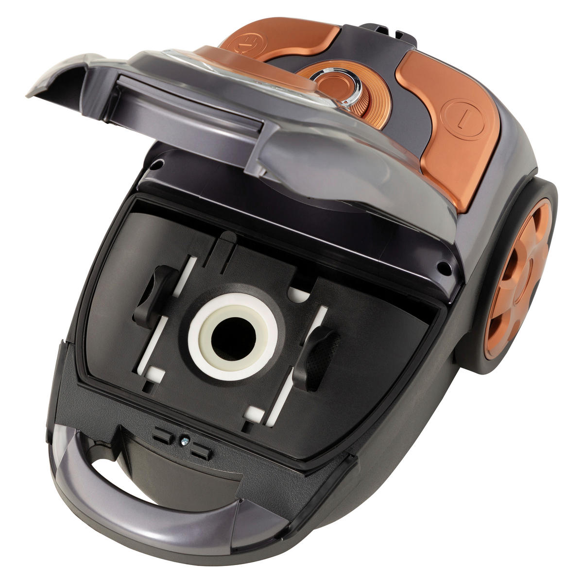 POCOline Bodenstaubsauger Kupfer grau Metall Kunststoff B/H/L: ca. 28,6x24x43 cm Bodenstaubsauger_Calypso - Kupfer/grau (43,00/28,60/24,00cm) - POCOline