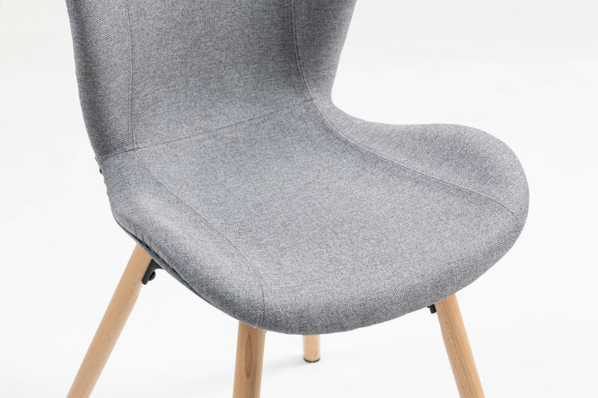 Thumbnail - Stuhl Florenz hellgrau Microfaser B/H/T: ca. 47x80x52 cm