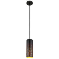 GLOBO Pendelleuchte gold schwarz Metall H/D: ca. 150x10 cm E27 1 Brennstellen CROCKY - gold/schwarz (10,00/150,00cm) - GLOBO