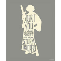 Komar Poster Star Wars Silhouette Quotes Leia Disney B/L: ca. 40x50 cm Star Wars Silhouette Quotes Leia - (40,00/50,00cm) - Komar