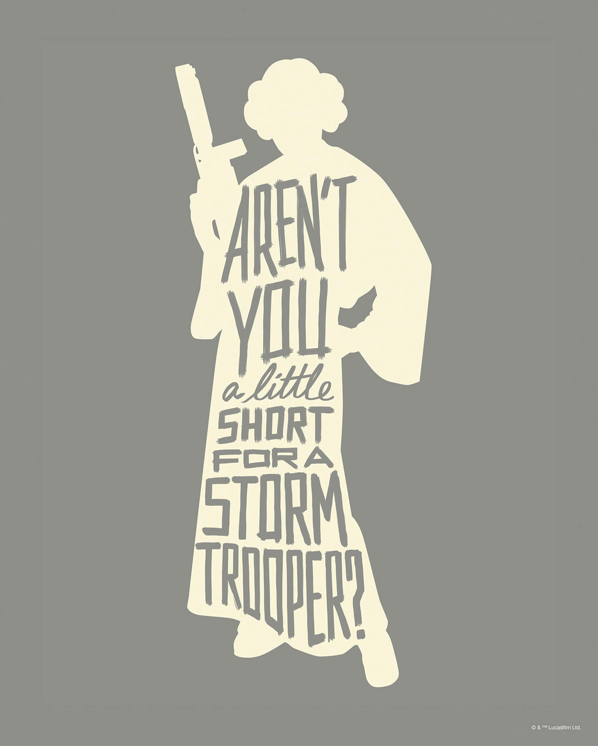 Komar Poster Star Wars Silhouette Quotes Leia Disney B/L: ca. 40x50 cm Star Wars Silhouette Quotes Leia - (40,00/50,00cm) - Komar