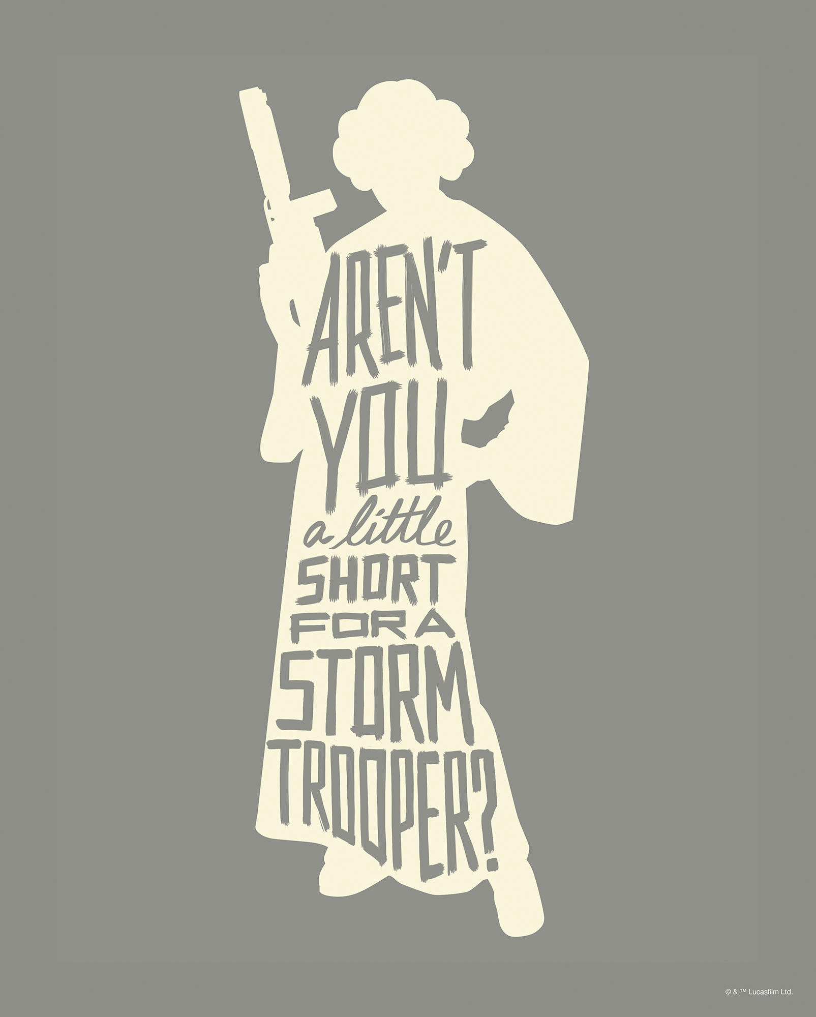 Komar Poster Star Wars Silhouette Quotes Leia Disney B/L: ca. 40x50 cm