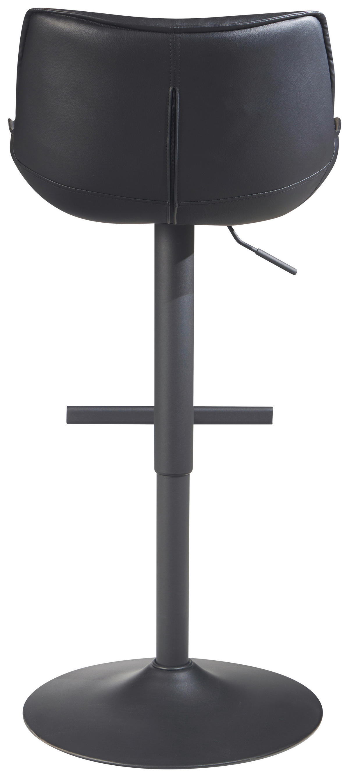 Barhocker schwarz schwarz Kunstleder Eisen B/H/T: ca. 45x106x55 cm Barhocker - schwarz (45,00/106,00/55,00cm) - Wohnling