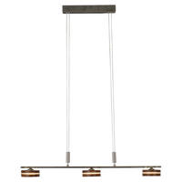 Näve Leuchten Pendelleuchte 6091614 braun Metall Holz B/H/T: ca. 10x80x75 cm null 3 Brennstellen Triberg - braun (10,00/80,00/75,00cm) - Näve Leuchten