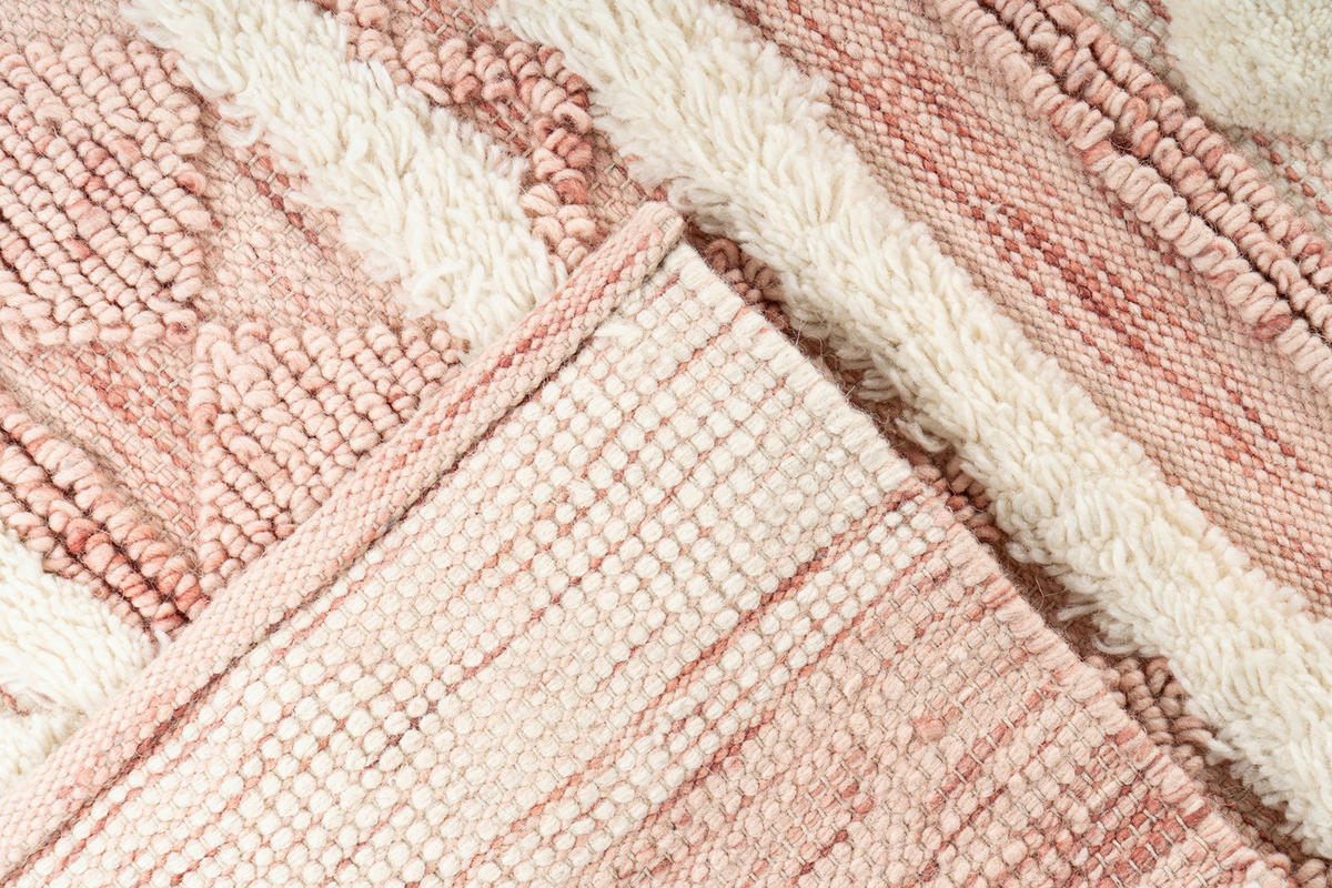 360Living Teppich Bohist creme B/L: ca. 80x150 cm Bohist - creme/rosa (80,00/150,00cm) - 360Living