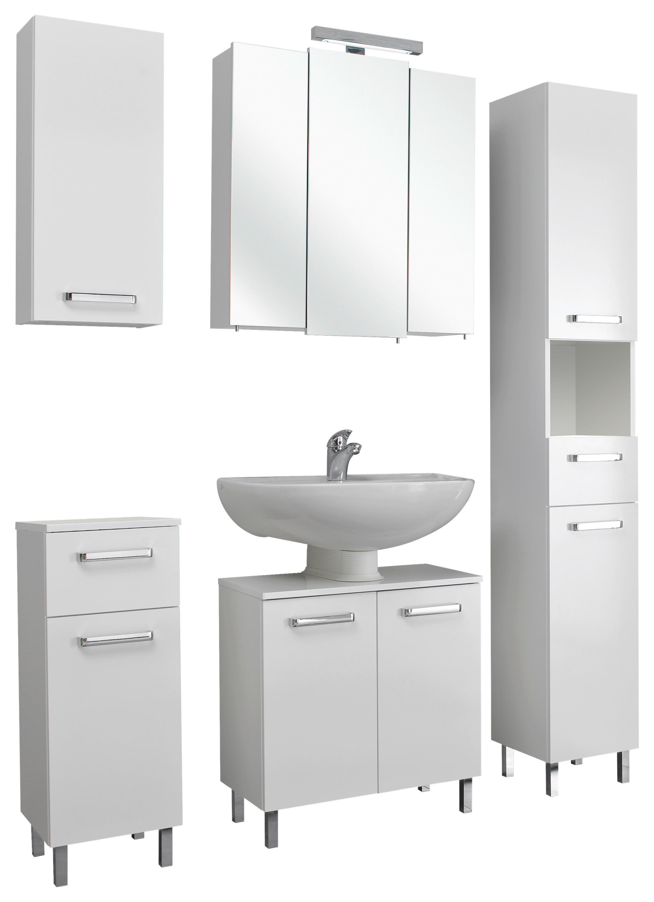 Badezimmer-Set Quickset 312 weiß glanz B/H/T: ca. 120x200x33 cm Quickset 312 - weiß (120,00/200,00/33,00cm) - Pelipal