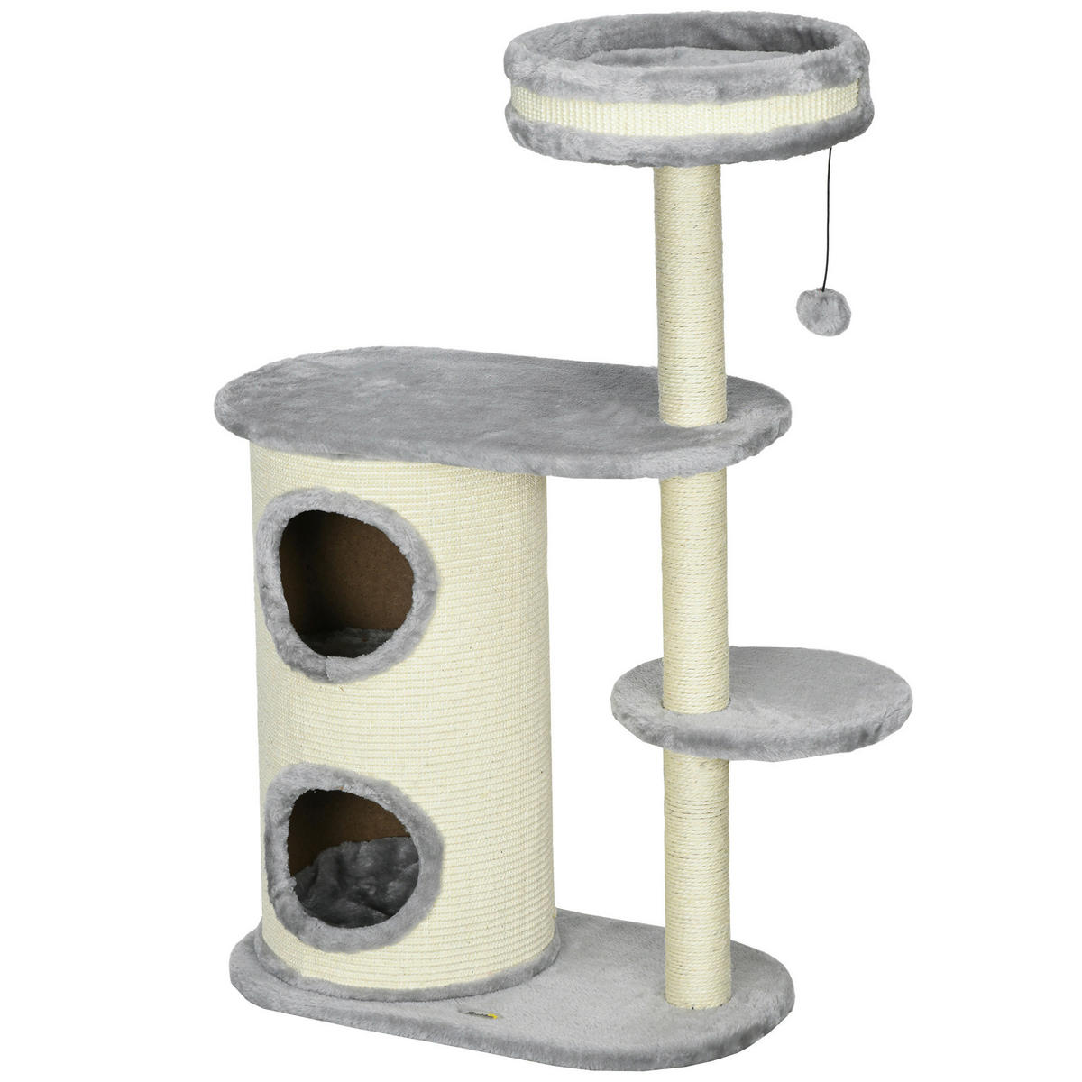 PawHut Kratzbaum grau Spanplatte B/H/L: ca. 35x100x59 cm Kratzbaum - grau (59,00/35,00/100,00cm) - PawHut