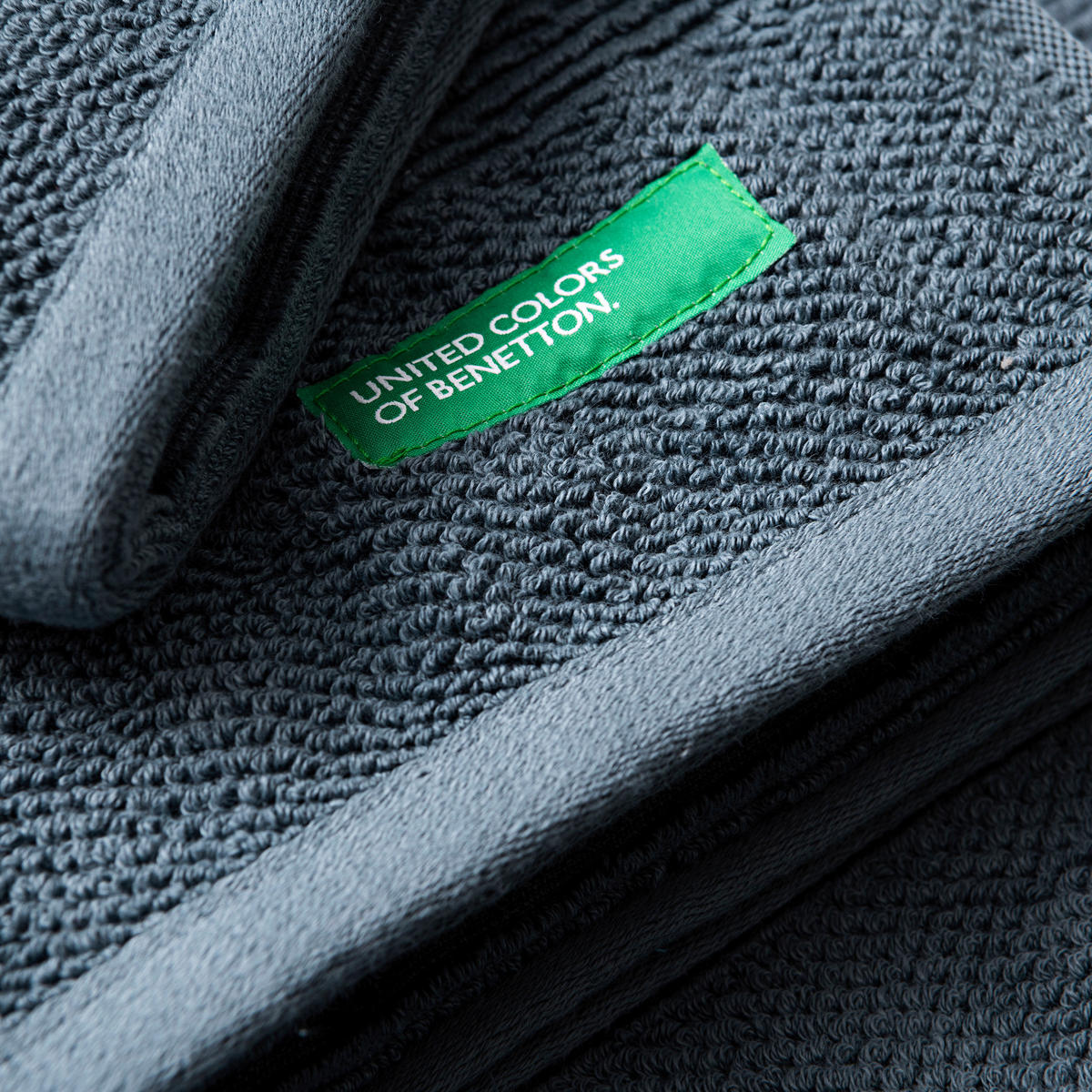 Handtuch grau Baumwolle B/L: ca. 90x50 cm Handtuch 50x90 - grau (90,00/50,00cm) - BENETTON
