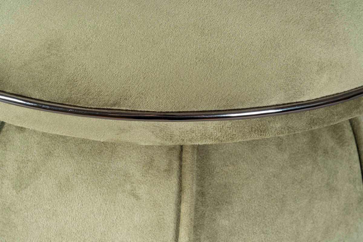 Thumbnail - 360 Living Hocker Corin 100 grün Graphit H/D: ca. 51,5x51,5 cm