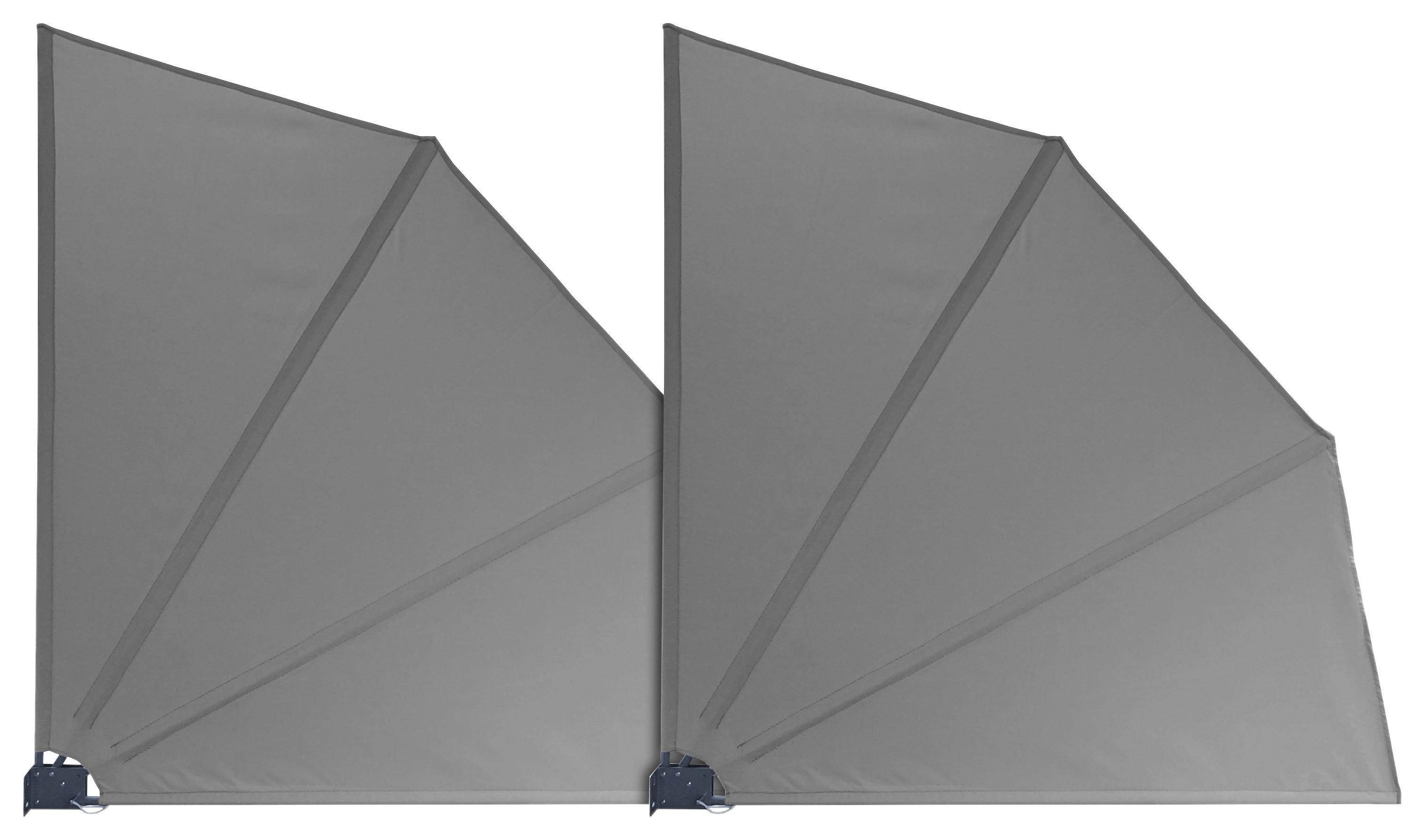 Grasekamp Doppelpack Balkonfächer grau Polyester-Mischgewebe B/L: ca. 140x140 cm Doppelpack_Balkonfächer - grau (140,00/140,00cm)