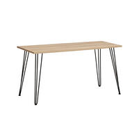Schreibtisch Emmik schwarz Eiche Eiche weiß Nachbildung B/H/T: ca. 138x73,7x60 cm Emmik - Eiche/schwarz (138,00/73,70/60,00cm) - Möbelpartner