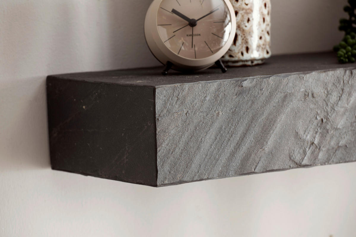 Wandregal grau B/H/T: ca. 90x10x20 cm Wandregal - grau (90,00/10,00/20,00cm) - Wohnling