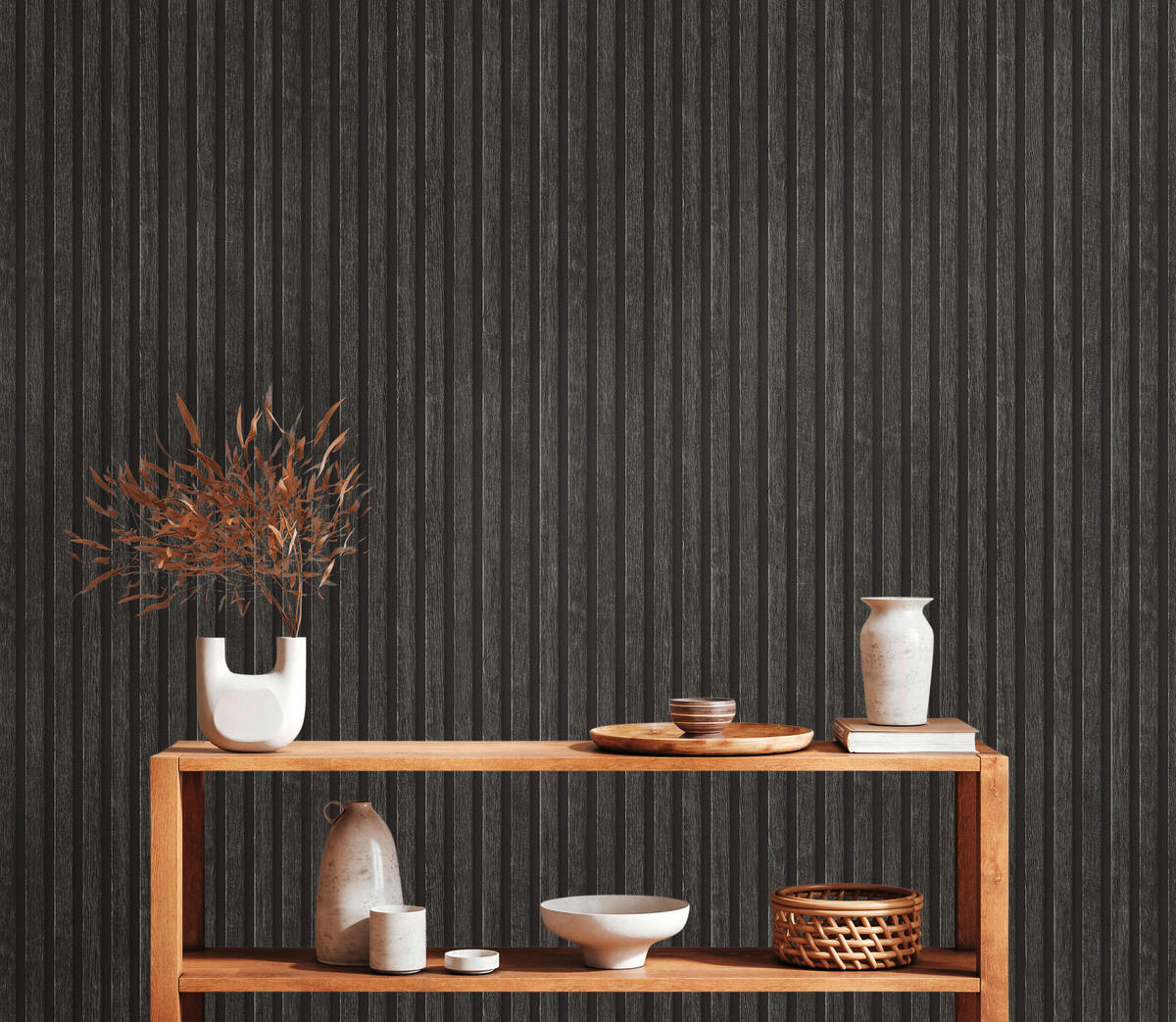Vliestapete Holzoptik grau schwarz B/L: ca. 53x1005 cm Vliestapete_39109-4 - schwarz/grau (53,00/1005,00cm)