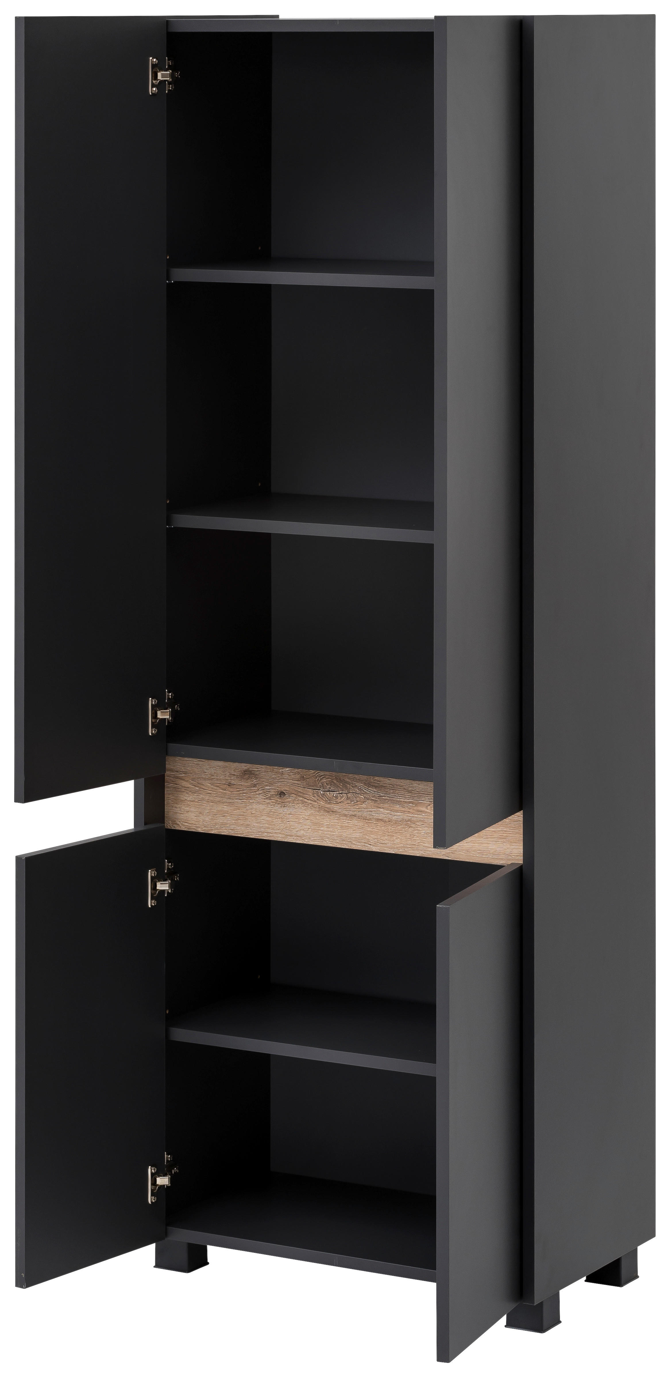 Hochschrank Cosmo anthrazit B/H/T: ca. 56,9x164,5x33 cm Cosmo - anthrazit (56,90/164,50/33,00cm) - Möbelpartner