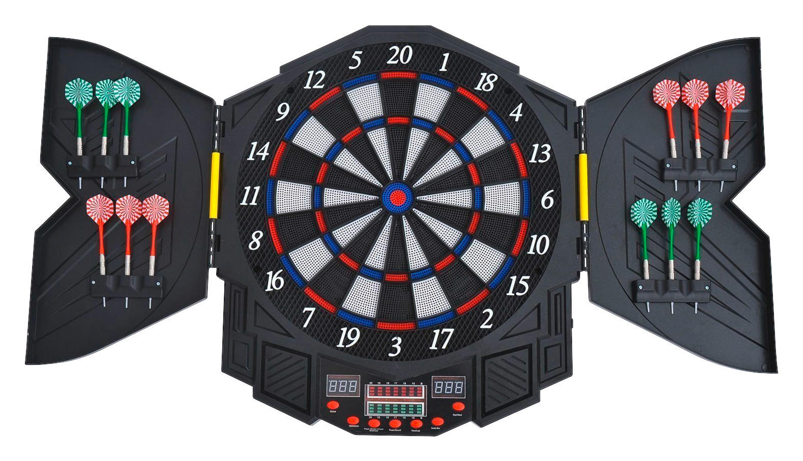 HOMCOM Dartscheibe B/H/L: ca. 49x5,5x54,6 cm Elektronische_Dartscheibe - schwarz (54,60/49,00/5,50cm) - HOMCOM