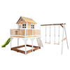 AXI Spielhaus Liam braun B/H/L: ca. 613x291x277 cm Liam - braun/weiß (277,00/613,00/291,00cm) - AXI