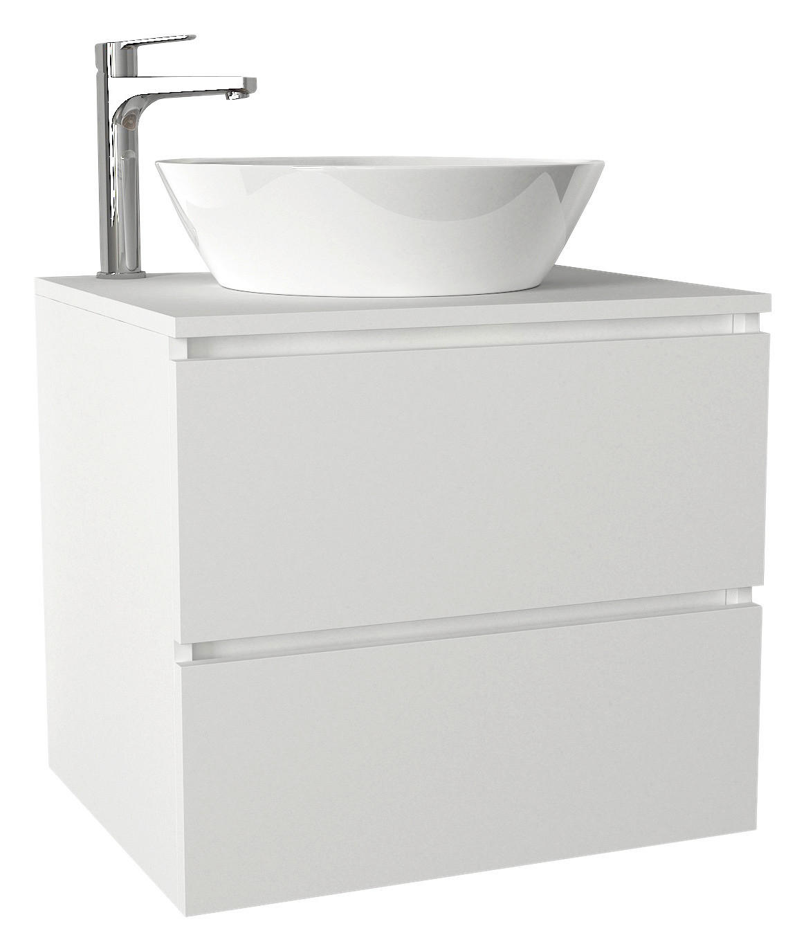 Waschbeckenunterschrank Carmita weiß B/H/T: ca. 60x53,8x49 cm Carmita - weiß (60,00/53,80/49,00cm) - moebel17